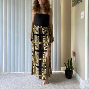Vintage button up maxi skirt